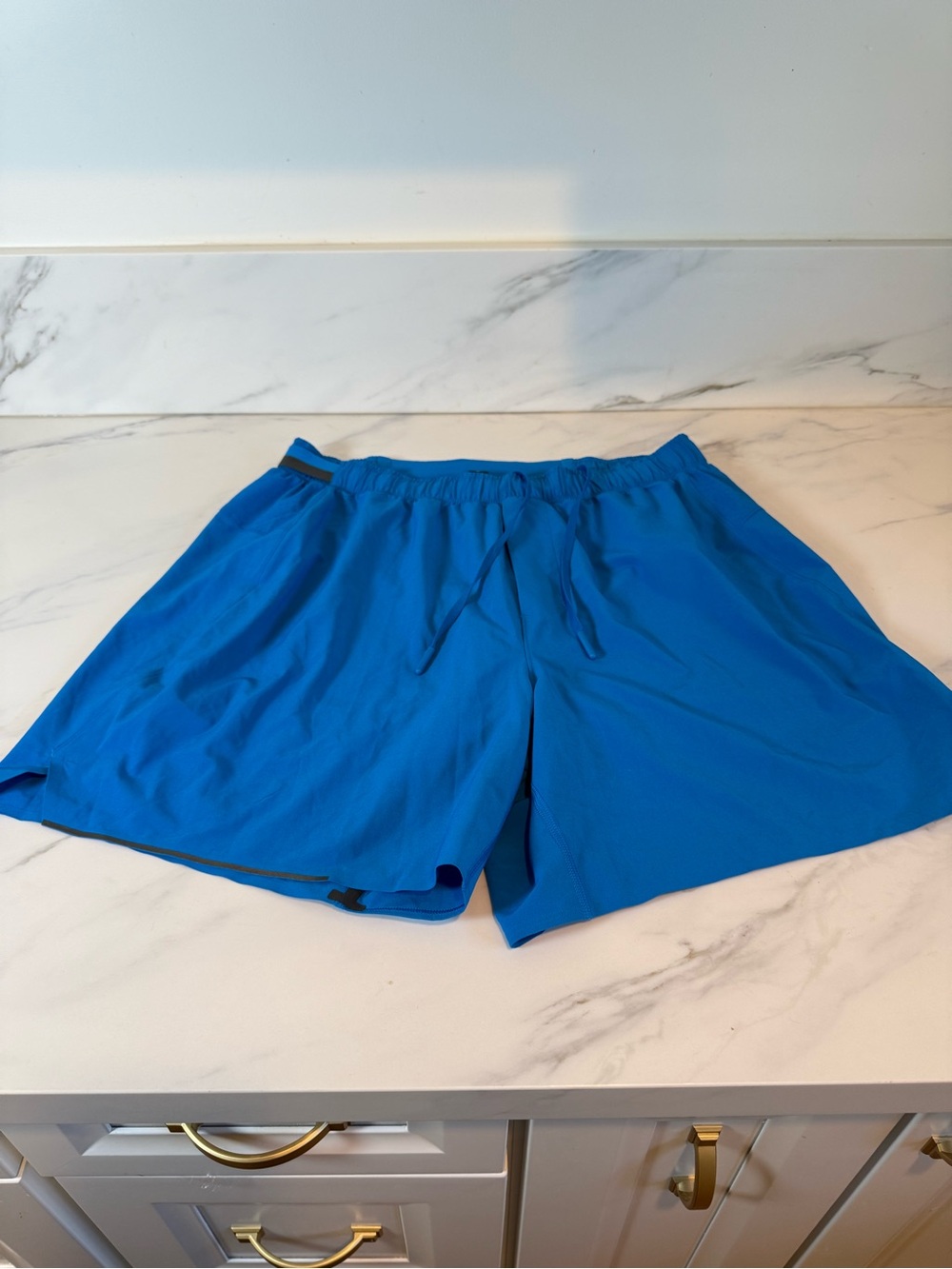 Lululemon 5inch inseam blue shorts